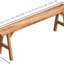 35.5in Narrow Bench for Entryway, Solid Wood, 35.5in/90cm
