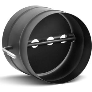 Gisafai 6 Inch Stove Pipe Damper Stainless Steel Air Insulated Damper Wood Burning Stove Top Connecting Adapter Enhance Energy Efficiency of Heating System, Reduces Heat Loss and Prevents Cold Drafts