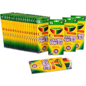 Crayola Bulk Colored Pencils for Kids (24pk) - 12 Assorted Colors, Art Supplies For Crafts & Coloring Books, Bulk Preschool & Kindergarten Classroom Supplies