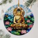Buddha Meditation Ornament  Christmas Ornament, Christmas Tree Decoration & Perfect Holiday Decor, Namaste Decor | Gifts for Yoga, Meditation, and Mindfulness Practitioners