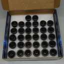 32pc,M14x1.5 Lug Nuts Black for 2003-2016 F250 F350 F450 F550,2003-2019 F53,13/16" Hex Flat Seat Factory OEM Wheels Lug NutsFit 2C2Z1012AA