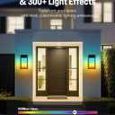 2 x OIYN Smart Outdoor Wall Light, RGBWW LED Porch Light with 30 Scene Modes, 1500LM, IP65 Waterproof, DIY Color-Changing Wall Lamp for Garden, Patio, Christmas and Holiday Decorations 1 Pack