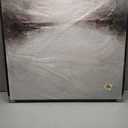 Framed Neutral Abstract Lake Landscape Canvas Wall Art Decor, 30x30 In