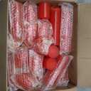 36 Pcs Red Pillar Candles Bulk Set Hurricane Candles3 Different Lengths (12 Each)Dripless Unscented Smokeless Gives You a Better Atmosphere When Organizing Wedding or Event Party.