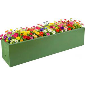 Metal Railing Planter Box, 30 Inch Balcony Planters with Adjustable Brackets, Large Hanging Planters for Outdoor Fence Deck