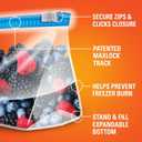 Hefty Slider Freezer Kitchen Storage Bags, Gallon Size, 56 Count (Clear)