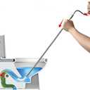 Scalable true 304 stainless steel high carbon spring toilet unclogger,Extended to 1.5m,Protect toilet glaze,Remove dry stool hair blockage,Drainage spiral drill,Drain Snake for Toilet (Model 1)