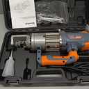 5/8 Inch Electric Hydraulic Rebar Cutter, Portable Rebar Cutter, Cutting up to 4-16mm #5 Rebar, Cutting Speed 1-1.5S 1000W RC16B (Grey + Orange)