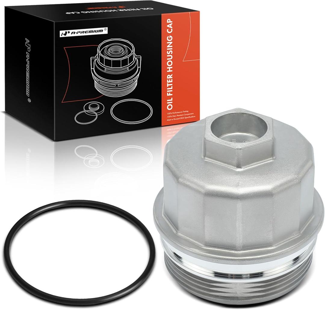 A-Premium Oil Filter Housing Cap Assembly Compatible with Mini Cooper 2002-2016, Cooper Countryman 2014-2016, Cooper Paceman 2013-2016, 1.6L, Oil Filter Housing Cover, W10B16 W10B16A W11B16A W11B16