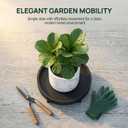 2 Pack Plant Caddy with Wheels, 12.6 inch Rolling Plant Stands Round Wheeled Coaster Plant Stand Dolly for Outdoor Indoor Heavy Planter, Load Capacity 180 lbs