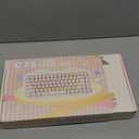 YUNZII C75 Wireless Mechanical Keyboard,75% Layout, HotSwappable NKRO,BT5.0/2.4G/USBC Mode,DyeSub PBT MOA Keycaps,RGB Gasket Mount,Cute Cake Design for Mac/Win/Gaming (Beige, Milk V2 Switch)