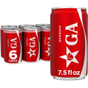 Coca-Cola Soda Soft Drink Mini Cans, 7.5 fl oz, 6 Pack (EXP 02/22/27)