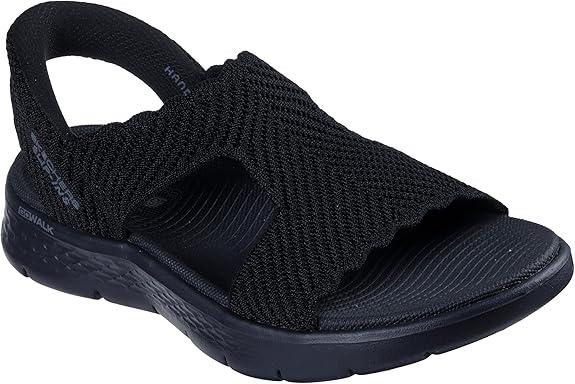 Skechers Womens On-The-go Go Walk Flex Sandal - Ariel Hands Free Slip-ins Flat Sandal, Black 8