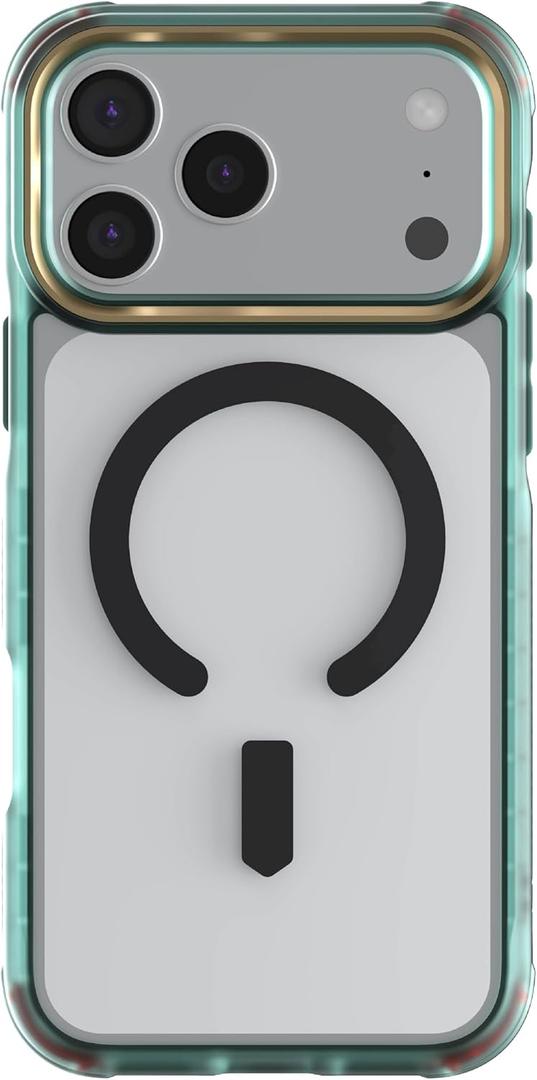 Ghostek Covert iPhone 17 Pro Max Clear Case - Compatible with MagSafe Accessories, Shockproof Silicone, Minimalist Phone Cover (6.9 Inch, Teal) (Teal [Limited Edition])