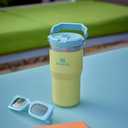 STANLEY IceFlow 2.0 Flip Straw Tumbler with Handle 20 oz | Twist On Lid and Flip Up Straw | Leak Resistant Water Bottle | Insulated Stainless Steel | BPA-Free | Azure
