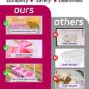 Silicone Snack Containers, Three-Compartment Foldable Snack Box Containers With Lids, Salad Dressing Seasoning Containers, Suitable for Travel, Office, Picnics (Pink)