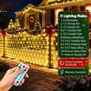 Solar Christmas String Lights Outdoor, 6FT x 4FT 128LED Christmas Net Light