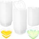 72 Pcs Heart Shaped Storage Containers 4 oz, 5 oz Heart Plastic Containers with Lids Clear Box Plastic Disposable Portion Cups for Food Storage DIY Craft Making
