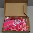 Geiserailie 147 Pcs 12 Sets Hot Pink Princess Party Favors Include Gift Box Sunglass Silicone Bracelet Keychain Bow Hair Band Comb Card Sticker Ribbon for Girl Birthday Bachelorette Party Supplies