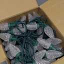 C9-Christmas-Lights-Outdoor,88FT 110LED String Lights with 8 Lighting Mode,Waterproof Connectable UL Certified Warm White C9-Led-Christmas-Light-Decorations for House Yard Patio Roof Garden Decor