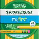 Ticonderoga My First Wood-Cased Pencils, 2 HB, Yellow, 36 Count