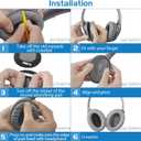Geekria Comfort Velour Ear Pads for Bose New QuietComfort, QC 45/ 35II/ 35IIGaming/ 35/25/ 15/ SE, AE 2/2i/2w, SoundTrue, SoundLink AE2 Headphones, Ear Cushions with Video Guide (Black)