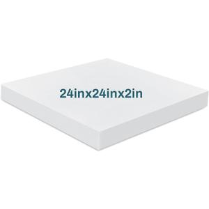 Frienda 1 Pack 2 x 24 x 24 Upholstery High Density Craft Foam Sheets Replacement Square Cut to Size Cushion Chair Padding, Suitable for Shipping, Packing, Cushion Foam, Mailing, Cosplay