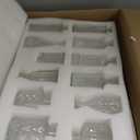 Teenyyou 12 Set Hurricane Glass Candle Holders and 12 Set Glass Bud Vases