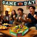 JOYIN 1 Pcs Football Snack Trays, Large Stadium Shaped Serving Tray for Football Party Supplies, Sport Snack Plates for Parties Table decoration, Paper Platter for Sport Celebration Table Favor