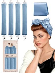 Togayu Heatless Curls Overnight Set  umbo Velvet Hair Rollers to Sleep In, NoDamage Flexi Rods for Beautiful