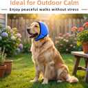 Dog Ear Muffs, No Flap Ear Wrap for Hematoma, Waterproof Calming Hoodie for Bathing, Grooming, Drying & Noise Relief (Blue, M)