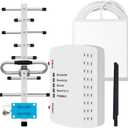 Cell Phone Booster for Home & Multi-Room,Up to 6000 sq ft,Cell Phone Signal Booster for Band 66/25/2/4/5/12/13/17,Boost 5G 4G Data for All U.S. Carriers FCC Approved Cell Booster