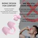 Nose Plugs for Swimming Silicone Swim Nose Clip Adult Hree-Layer Mushroom Head Waterproof Surfing Nose Plug (with Storage Box) Nose Clip for Swimming Suitable for Diving, Surfing