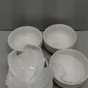 MALACASA 24 OZ Cereal Bowls, Porcelain Soup Oatmeal Bowls Set of 6, Kitchen Ceramic Serving Bowl, Dishwasher Microwave Oven Safe, White, Series LUNA