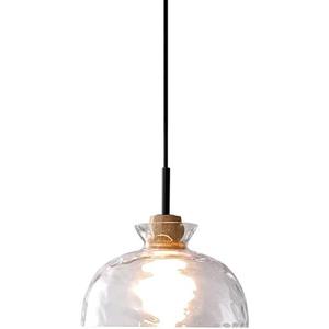 LTBFDDC Farmhouse Small Pendant Lights Kitchen Island, Adjustable Height Hanging Ceiling Lamp Handblown Glass Dome Clear Hammered Shade For Dining Living Room Hallway Entryway Mini Chandelier Lighting