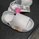 NWT Childrens White Clogs With Rainbow & Flower Decor Slip On
10