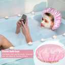 OULIGET 9 Pcs Skincare Headband Set,Include Shampoo Brush,Bath Caps,Flower Hair Clips,Scrunchies,Headbands Wristband, Facial Cleansing Brushes,Headband Set for Face Washing Spa
