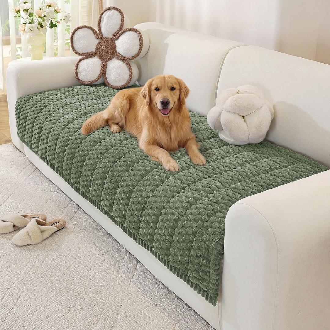OstepDecor Couch Cover for Dogs Washable Non Slip Sofa Protector for Pets