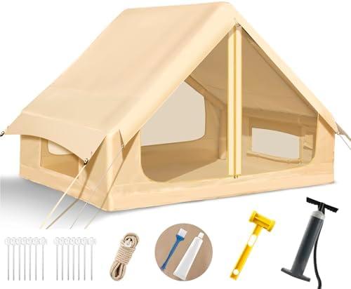 Loninak Inflatable Tents for Camping, Blow Up Tent with Hand Pump, 66 Square Large Easy Setup Inflatable Hot Tent