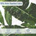 Outdoor Chaise Lounge Cushion for Patio Furniture 72 x 21 x 3 Inch, Water Resistant Patio Lounge Chair Cushion with Straps for Lawn Pool Furniture, 1 Pack, Palm Green