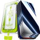 WSKEN for iPhone 16 Pro Privacy Screen Protector - [25 Anti-Spy] [Top 9H+ Tempered Glass] [Auto-Dust Removal] HD Full Coverage Military Grade 10X Shatterproof Flim Easy Install, 4 Pack