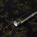 Ismoon Black and Gold Floral Peel and Stick Wallpaper - Vintage Flowers, Butterflies - Removable, Self-Adhesive - 17.3x393in