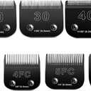 7pack Dog Grooming Blades Compatible with Andis Dog Clippers Blades,Dog Clipper Blades Compatible with Oster A5,Wahl km10 Dog Clippers,Stainless-Steel Blade Sharp