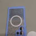 Hekodonk for Samsung Galaxy S25 Ultra Case Glitter,Compatible with MagSafe[Built-in Tempered Glass Screen Protector & Camera Lens Protection] Full Body Shockproof Protective Bling Phone Case,Blue