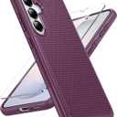 FNTCASE for Samsung Galaxy S26 Plus Case: Military Grade Drop Protection, 14ft Drop Tested, Screen Protector Included, Anti-Slip Anti-Fingerprint Dual Layer Shockproof Phone Case Cover (Burgundy)