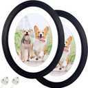 2PCS Oval Frame 8x10 Inch Picture, 8 by 10 Black Photo for Wall With Mounting Screws and Hooks, Vintage Oval