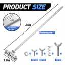 Gisafai 31.5 Inch Circular Saw Guide Rail, Stainless Steel Rip Cut Guide