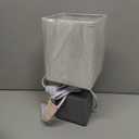 Simple Designs LT2072-GRY Petite Faux Stone Table Lamp with Fabric Shade, Gray with White Shade