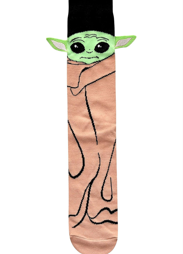 STAR WARS Baby Yoda with Embroidered Ears Adult Crew Socks