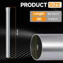 4 Inch Stainless Steel Exhaust Pipe, 48" Length